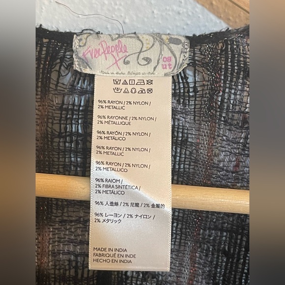 Free People Open Front Sleeveless Cardigan ONE SIZE - Picture 4 of 7